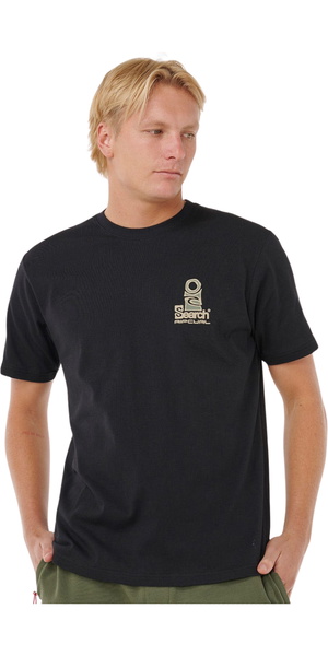 2025 Rip Curl Mens Vaporcool Search Stack Tee 0K5MTE - Black / Olive